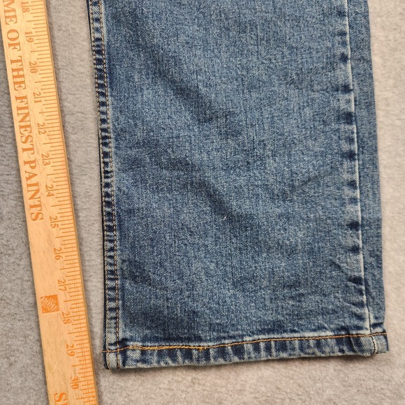 Levis 514 Straight Fit Jeans 42x30 Blue Straight Stretch Denim Pants Workwear - Picture 11 of 12